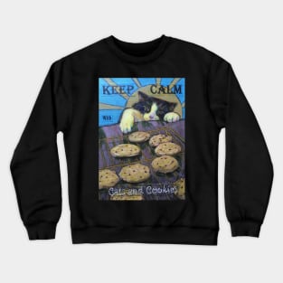 Keep Calm with Cats and Cookies Crewneck Sweatshirt